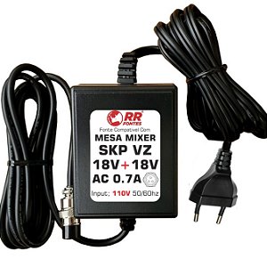 Fonte AC 18V 110V Para Mesa De Som Mixer Skp Vz