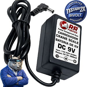 Fonte Carregador DC 9V Para Balança Suspensa Crane Scale