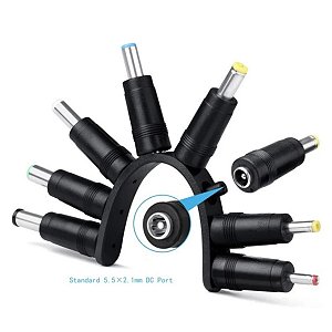 Kit 8 Adaptador conector P4 Para Plugue 6,3mm 6,0mm 5,5mm 4,8mm 4,0mm 3,5mm