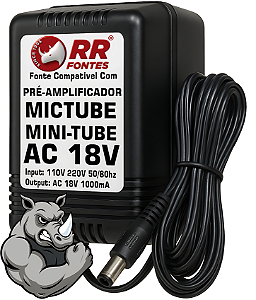 Fonte AC 18V Para Pré Amplificador ALTO ALPHA MIC-TUBE