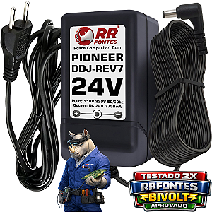 Fonte DC 24V 3.75A Controladora DJ Mixer Pioneer DDJ-REV7