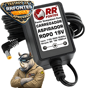 Fonte Carregador 19V Para Aspirador Robô Ropo Glass