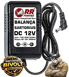 Fonte DC 12V Para Balança Precisão Sartorius Alta Precisão Analitica