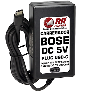 Fonte Carregador DC 5V USB-C Para Caixa Som Bose