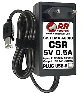 Fonte 5v Usb-B Para Mini Mixer CSR