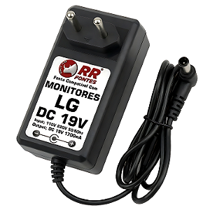 Fonte DC 19V 1,7A Para Monitor TV LG