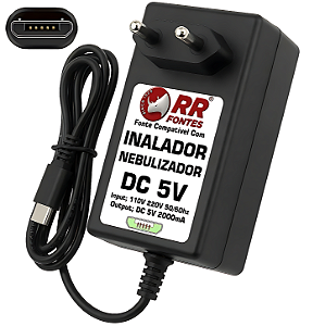 Fonte DC 5v Para Inalador Nebulizador Ultrasonico Micro-USB