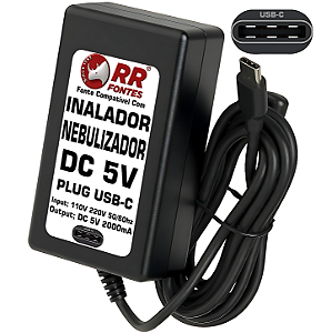 Fonte DC 5v Para Inalador Nebulizador Ultrasonico USB-C