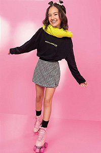 CONJUNTO BLUSA BOXY BAGGY E SHORT SAIA - VIC & VICKY