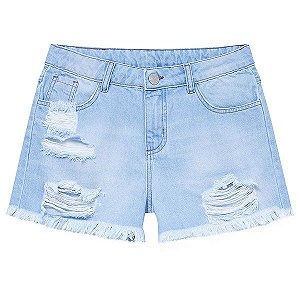 SHORT TEEN JEANS FEMININO - AMORA