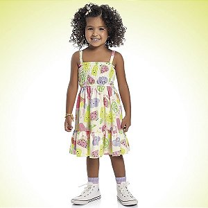 VESTIDO INFANTIL EM MEIA MALHA - FAKINI