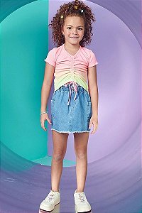 BLUSA BOXY EM CANELADO MAUI - INFANTI