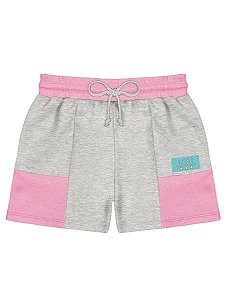 SHORT INFANTIL FEMININO COLOR BLOCK - CATAVENTO