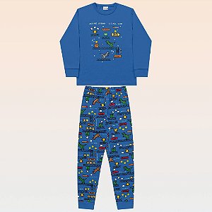 PIJAMA INFANTOJUVENIL MASCULINO CAMISETA E CALÇA - FAKINI