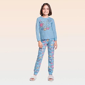 PIJAMA TEEN FEMININO CAMISETA E CALÇA ML - FAKINI