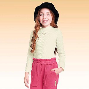 BLUSA INFANTIL EM RIBANA 5X3 FEMININA - FAKINI