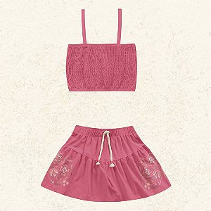 CONJUNTO TEEN FEMININO REGATA E SHORT - FAKINI