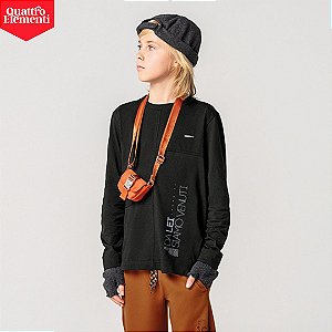CAMISETA TEEN EM MEIA MALHA MANGA LONGA - LAMON