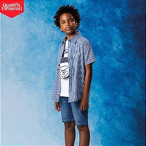 CAMISA INFANTOJUVENIL XADREZ EM TRICOLINE - LAMON
