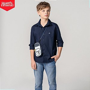 CAMISA TEEN SOCIAL MANGA LONGA - LAMON