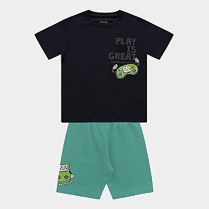 CONJUNTO INFANTIL CAMISETA E BERMUDA - FAKINI