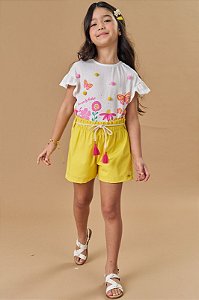 CONJUNTO INFANTOJUVENIL BLUSA BOXY E SHORT - KUKIÊ