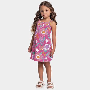 VESTIDO INFANTIL FLORAL - FAKINI