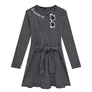 VESTIDO INFANTIL MANGA LONGA LISTRADO - INFANTI