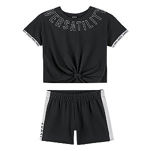 CONJUNTO TEEN FEMININO SHORT E BLUSA - AMORA