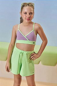 SHORT TEEN EM MALHA UV 50+ - VIC & VICKY