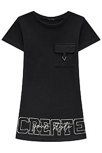 VESTIDO TEEN DRESS EM MEIA MALHA - VIC & VICKY