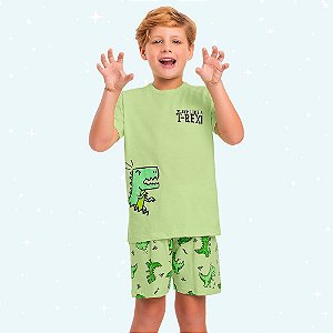 PIJAMA INFANTIL MASCULINO CAMISETA E BERMUDA - FAKINI