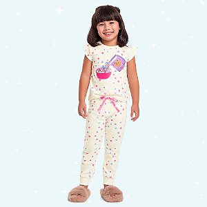 PIJAMA INFANTIL FEMININO BLUSA E CALÇA - FAKINI