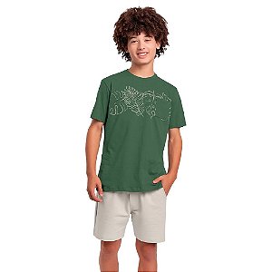 CONJUNTO TEEN MASCULINO CAMISETA E BERMUDA - FAKINI