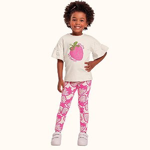 CONJUNTO INFANTIL BLUSA E LEGGING EM MALHA - FAKINI