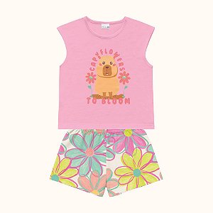 CONJUNTO INFANTOJUVENIL BLUSA E SHORT - FAKINI