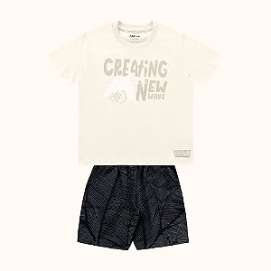 CONJUNTO INFANTIL CAMISETA E BERMUDA - FAKINI