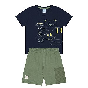 CONJUNTO INFANTIL MASCULINO CAMISETA E BERMUDA - KAMYLUS