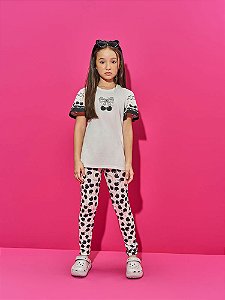 CONJUNTO INFANTOJUVENIL BLUSA E LEGGING CHERRY - BELI.ME