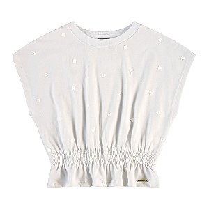 BLUSA TEEN EM MEIA MALHA PENTEADA - LAMON