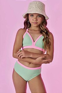 BIQUINI TEEN EM MALHA JACQUARD CATARINA UV 50+ - VIC & VICKY