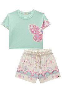 CONJUNTO INFANTOJUVENIL BLUSA BOXY E SHORT - INFANTI