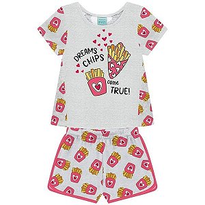 PIJAMA INFANTOJUVENIL FEMININO CHIPS - KYLY