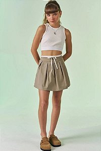 SHORT SAIA TEEN EM SARJA COM ELASTANO - VIC & VICKY