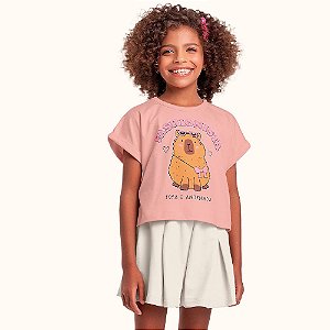 CONJUNTO INFANTIL FEMININO BLUSA E SHORT - FAKINI