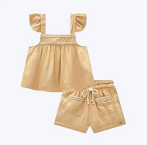 CONJUNTO BATA BOXY E SHORT EM VISCOSE - INFANTI