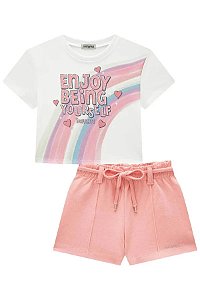 CONJUNTO INFANTIL BLUSA BOXY E SHORT - INFANTI
