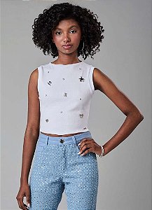 REGATA TEEN CANELADA COM APLICAÇÕES - PINK X