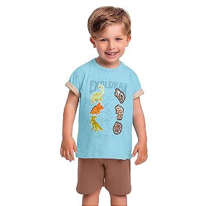 CONJUNTO INFANTIL MASCULINO CAMISETA E BERMUDA - FAKINI