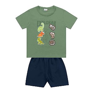 CONJUNTO INFANTIL MASCULINO CAMISETA E BERMUDA - FAKINI